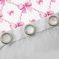thumbnail image 4 of Manfei Pink Bow Quatrefoil Black Out Curtains, Cute Romantic Curtains Pack of 2 (42x63 Each) for Girls Women, 4 of 6