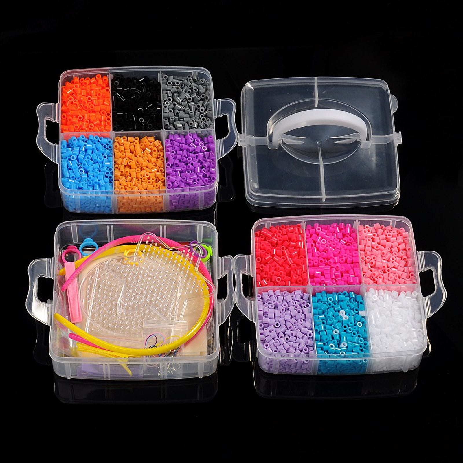 12 Random color 5mm Melty Beads Refills with Accessories for Mixed color 155x160x130mm