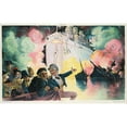 thumbnail image 3 of Udo Keppler 18x13 Black Modern Framed Museum Art Print Titled - Celebrating July 4th, 1898 - ‘The Triumph of the American Battle-Ship’ (1898), 3 of 5