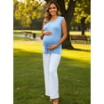 thumbnail image 5 of DARING DIVA Women's Maternity Work Sleeveless Knit Pullover Sweater Vest 2XL Blue, 5 of 7