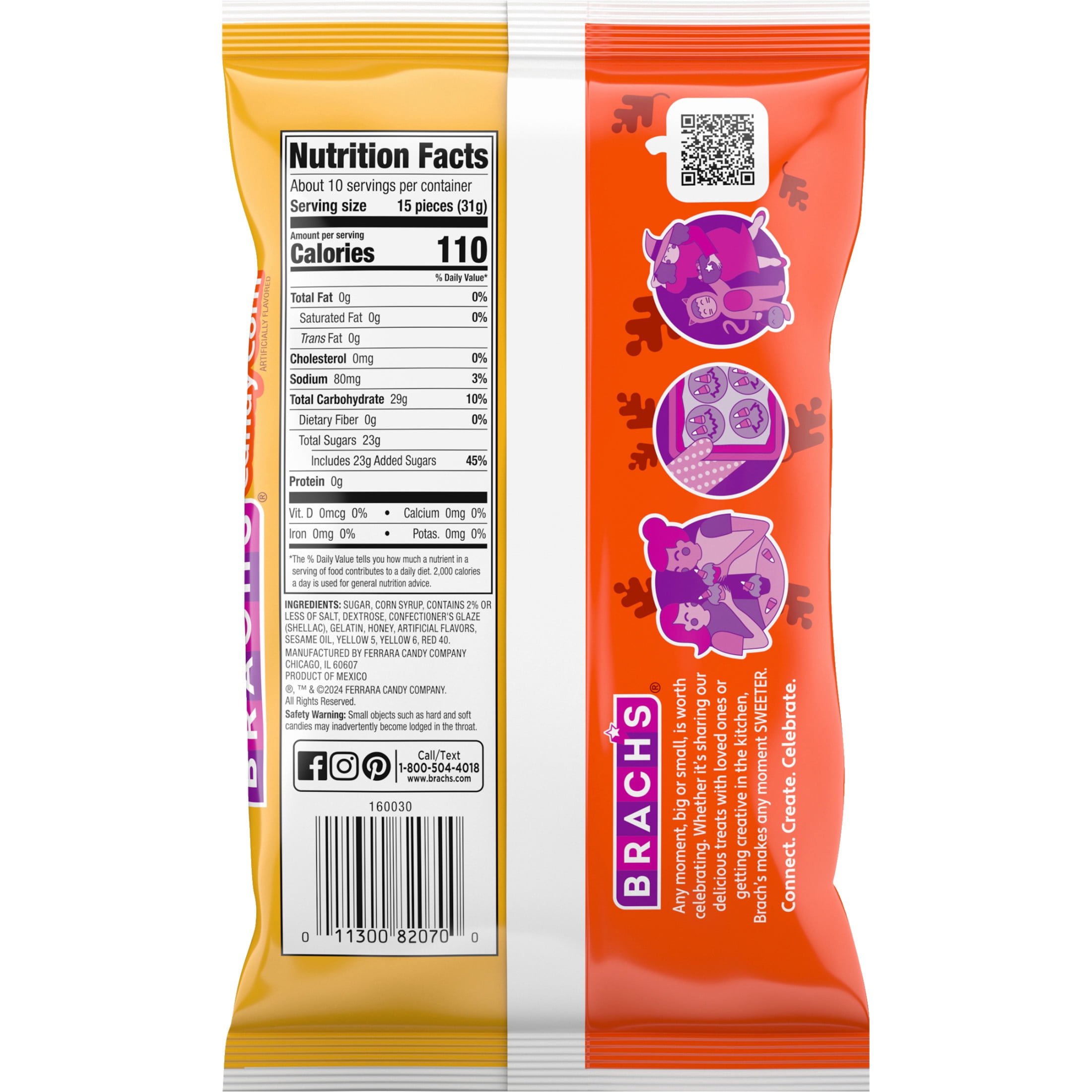 (2 pack) Brach's Classic Candy Corn, Halloween Candy, Classic Fall Treats, 11 Ounce Bag