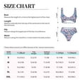 thumbnail image 4 of Kdxio Orchids Flowers Print Women's 2 Piece High Waisted Wrap Spaghetti Strap Summer Swimsuit Bikini Set-, 4 of 7