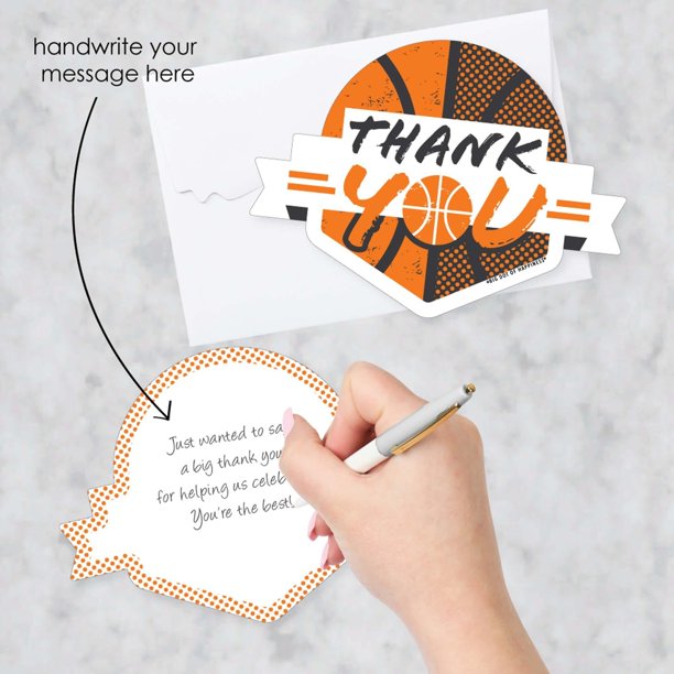 big-dot-of-happiness-basketball-let-the-madness-begin-shaped-thank-you-cards-college-basketball-party-thank-you-cards-with-envelopes-set-of-12-walmart-business-supplies