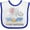 White and Royal, variant on Inktastic I Love My Babysitter Elephant Family Boys or Girls Baby Bib