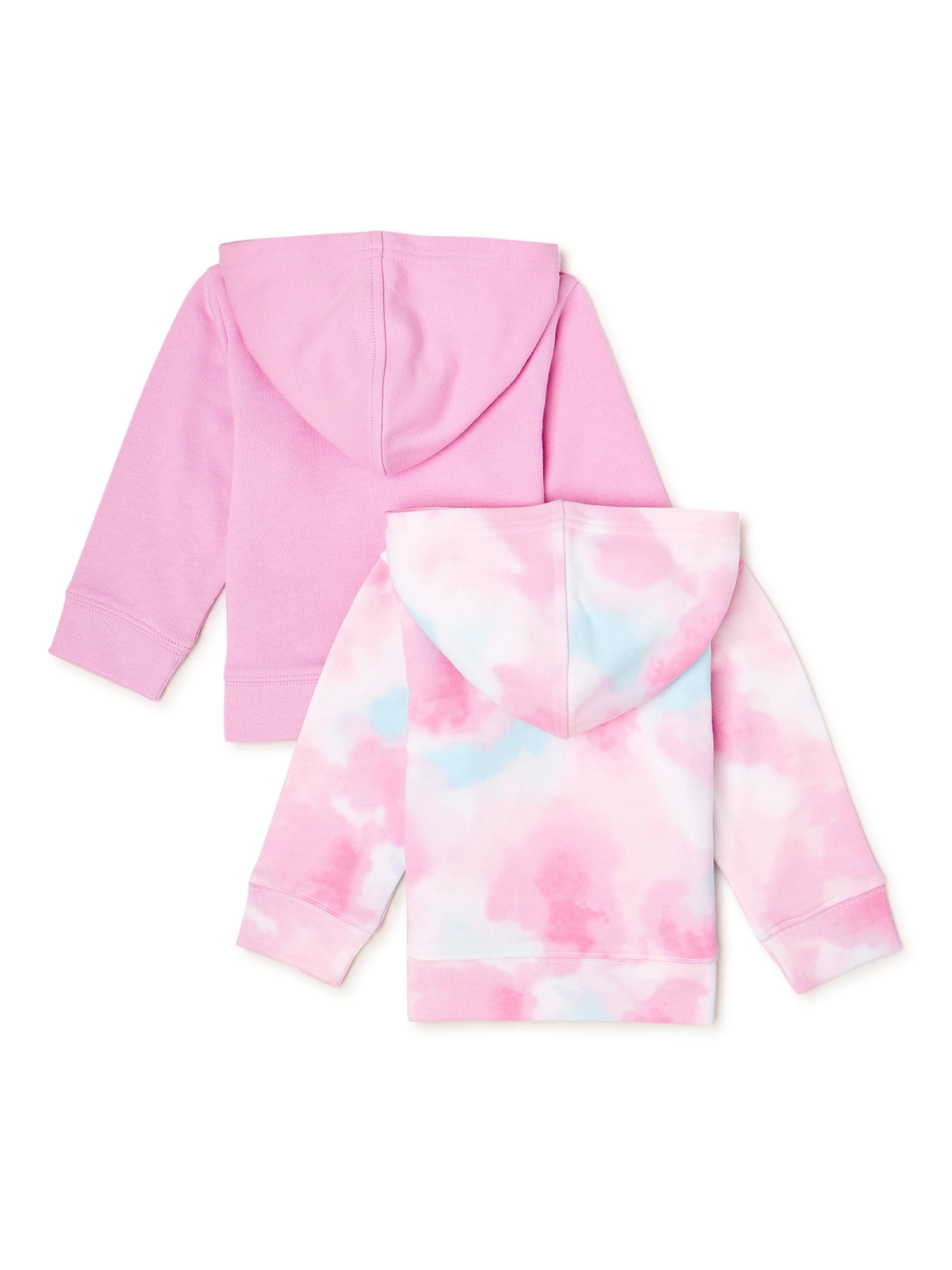 Garanimals Baby Girls French Terry Hoodie, 2-Pack, Sizes 0/3M-24M