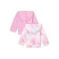 thumbnail image 2 of Garanimals Baby Girl French Terry Hoodie, 2-Pack, Sizes 0/3M-24M, 2 of 5