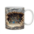 YiFudd 3D Bookshelf Mug A Library Shelf Cup, Library Bookshelf Mug