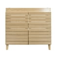 thumbnail image 7 of JONATHAN Y Calandre 36 in. W x 18 in. D x 33 in. H, Thin Linear Slat 2-Shelf, Bath Vanity Cabinet ONLY, Oak, VAN1007A, 7 of 7
