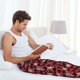 thumbnail image 5 of Balery Buffalo Plaid Snowflakes Pantalones de pijama para hombre, pijama ultraligero, pantalón de descanso-Medium, 5 of 6