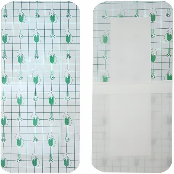 QARUN 10 Pcs Waterproof Transparent Adhesive Wound Dressing 4"x10" Waterproof Shower Protector Bandage Knee Replacement Surgery Bandage Disposable Bath Posts Self-Paste 4in x 10in