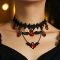 thumbnail image 5 of Collier Ras-du-Cou Noir Vintage pour Femmes Filles Décorations d'Halloween Accessoire de Fête, 5 of 5