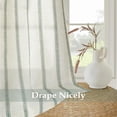 thumbnail image 4 of DriftAway Farmhouse Vertical Striped Linen Blend Textured Light Filtering Semi Sheer Curtains for Living Room Bedroom 96 Inches Long Drapes 2 Panels, 4 of 8