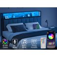 thumbnail image 2 of All-in-One Queen Bed: Integrated Charging, Ambient Lighting, and Functional Drawers,Modern Queen Bed Frame: Power-Ready Headboard, Illuminated Design, and Under-Bed Storage, 2 of 7