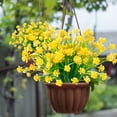 thumbnail image 4 of 12Pcs Corn Flower Artificial Flowers Outdoor UV Resistant Fake Flowers,Faux Plastic Flower Greenery Shrubs Plants for Cemetery Indoor Planter Home Garden Window Box Porch Summer Decor(White), 4 of 5
