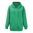 thumbnail image 5 of Baberdicy Womens Zip up Hoodies Long Sleeve Sweatshirts Fall Outfits Oversized Sweaters Casual Fashion Jackets Green, Size: S-5Xl, 5 of 6