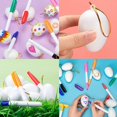 thumbnail image 4 of Kit de decoración de huevos de Pascua, 48 piezas de adornos colgantes de plástico para huevos de Pascua para que los niños pinten y decoren, con pegatinas de bolígrafo de color, 4 of 4
