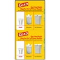 Glad Small Trash Bags, 4 Gallon, 52 Bags (OdorShield, Quick Tie, Gain