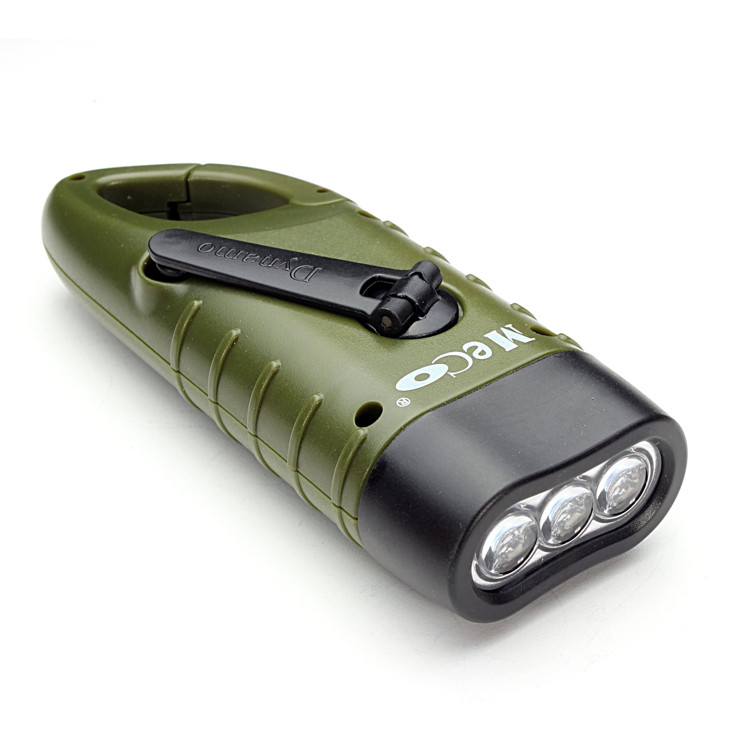 Crank Wind Up Emergence Flashlight Camping Torch Green LED/Lamp Solar Power Hand 