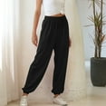 thumbnail image 5 of WTXUE Sweatpants, Slacks Women's Active Elastic Waist Baggy Workout Joggers Pants, Pantalones De Mujer, Black, 5 of 9