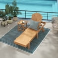 thumbnail image 3 of 2 Piece Laguna Adirondack Poly Reclining Chaise Lounge With Wheels, Teak, 3 of 3