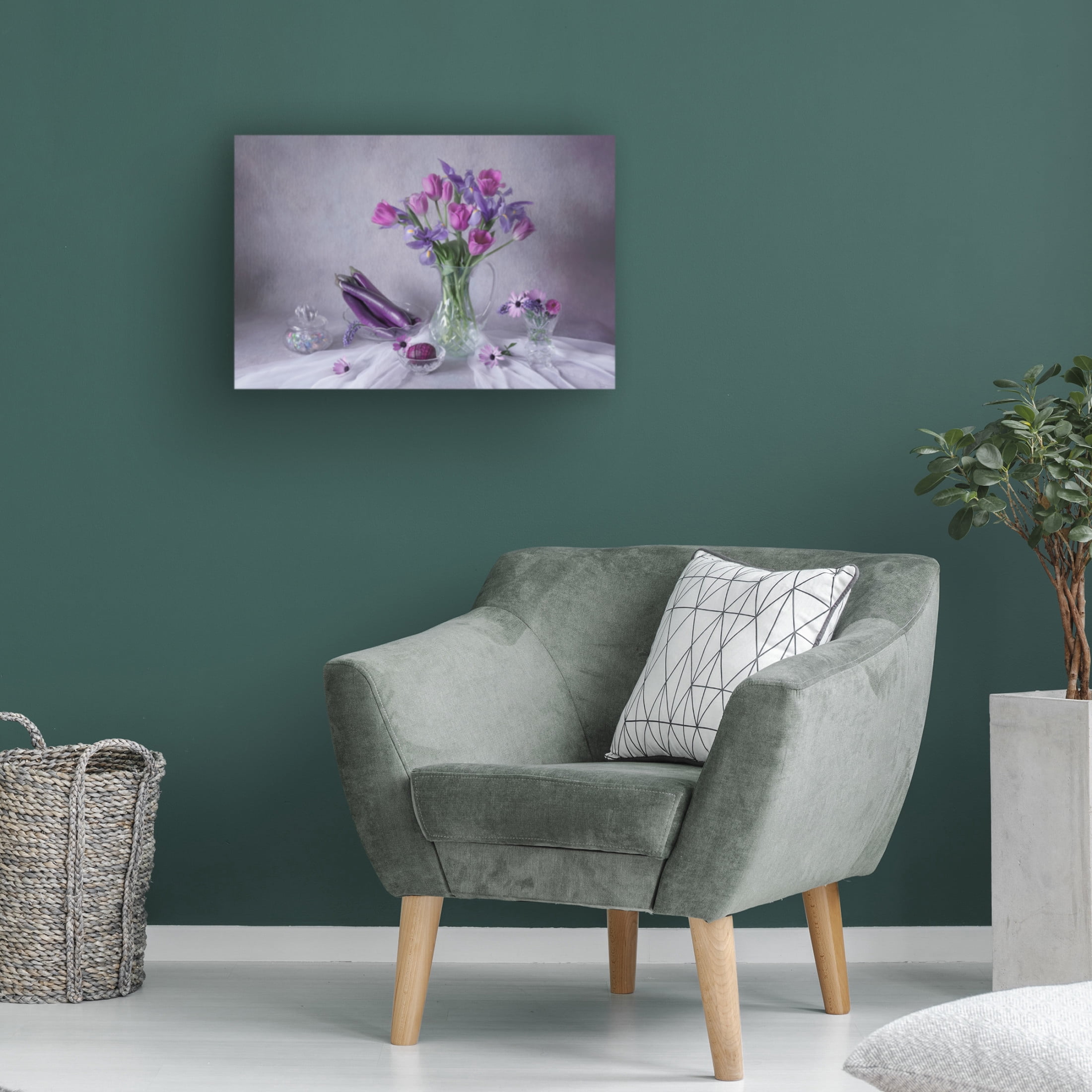 Canvas Wall Art - Lydia Jacobs 'Violet Delight' Wall Art for Living Room, Bedroom, or Office Décor by Trademark Fine Art - 19 x 12 Inches