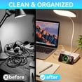 thumbnail image 3 of LED Desk Lamp, 4 AC Outlets & 2 USB Ports, 2 Color Temperatures, Foldable, 4FT Extension Cord, Eye-Caring Desk Light for Home Office, Dorm Room, Workbench, 3 of 8
