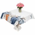 thumbnail image 2 of Fall Blue Pumpkin Table Cloth Waterproof Tablecloths, Thanksgiving Autumn Eucalyptus Leaves Tablecloth Dining Table Cover for Kitchen Party Tabletop Outdoor, Square Tablecloth 60x60 Inch, 2 of 9