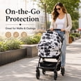 thumbnail image 3 of Baby Car Seat Cover & Nursing Cover, Stretchy 5-in-1 Breastfeeding Canopy with Carry Pouch, Black Tie-Dye, 3 of 7