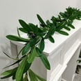 thumbnail image 5 of zhmrfg Green Olive Leaves Vine Garland, Simulation Olive Fruit Wedding Decoration, Artificial Hanging Garland for Home and Party, Realistic Olive Leaves for Wedding Arch, Gardens, and Seasonal Decor, 5 of 9