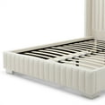 thumbnail image 6 of Jeffrey King Size Velvet Upholstered Bed Frame in Cream, 6 of 7