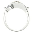 thumbnail image 4 of Three-Stone Engagement Ring for Women - 3.5ct Simulated Champagne Diamond in 14K White Gold Promise Ring, 4 of 7