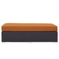 thumbnail image 5 of Modern Contemporary Urban Design Outdoor Patio Balcony Rectangle Ottoman, Orange, Rattan, 5 of 5