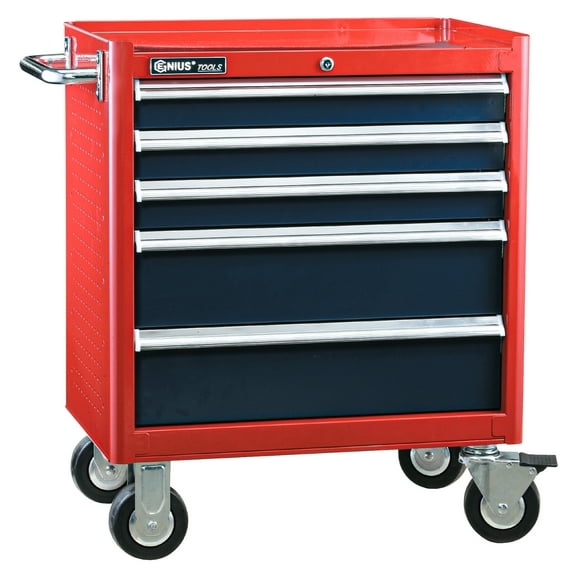 Genius Tools 27-Inch Roller Tool Cabinet with 5 Drawers (27" x 18" x 26") - TS-465