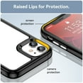 thumbnail image 5 of Feishell Clear Case for iPhone 11 6.1 inch,Shockproof Hybrid Soft TPU Bumper Anti-Scratch Hard Acrylic Back Transparent Slim Phone Case Cover for iPhone 11,Black, 5 of 8