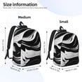 thumbnail image 3 of Lsque Abstract Black White Swirls Pattern Canvas Daypack, Durable Backpack, High-quality Versatile Backpack,Vintage Compact Backpack-Medium, 3 of 6