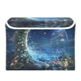 thumbnail image 7 of Yayeee Collapsible Cube Storage Bin with Lid Fabric Closet Decorative Basket with Handles, Floral Occean, 7 of 7
