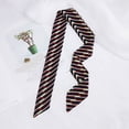 thumbnail image 3 of Riguas Women Men Fashion Geometric Pattern Headband Ribbon Tied Bag Wrapped Handle Ribbon Faux Silk Scarf Turban Long Hair Band, 3 of 7