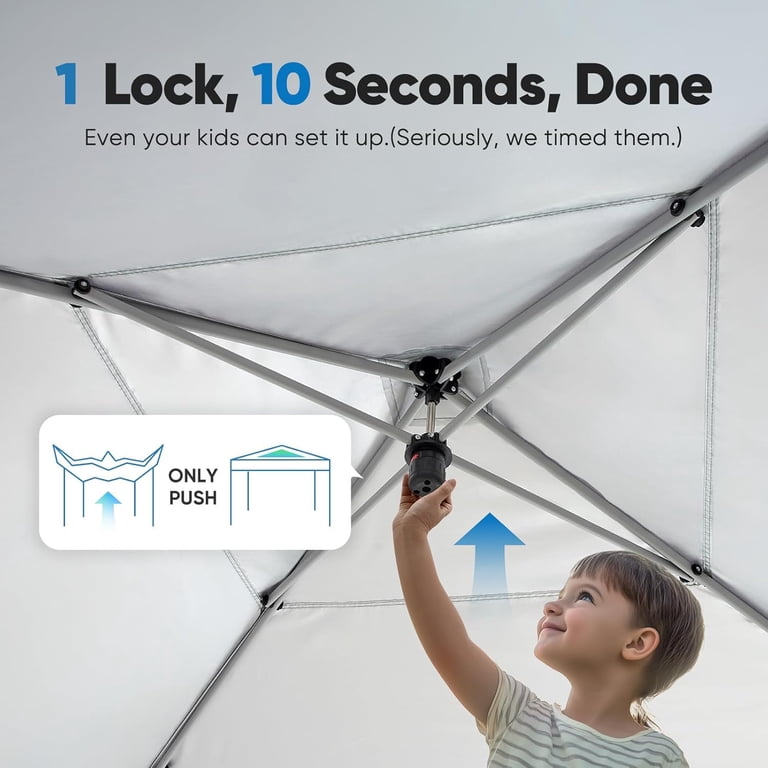 Quictent 6.6x6.6 ft EZ Pop-up Canopy with Mosquito Netting