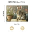 thumbnail image 3 of Nawypu  Reading Rabbit On Book Wall Art Canvas Prints Bunny Flower Painting Artwork Spring Easter Print Poster Wall Decor for Living Room Kitchen Bathroom Decor, 3 of 6
