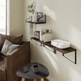 thumbnail image 3 of Estante de pared de madera rústica con soporte de metal Floating Shelves BAMEOS, 3 of 8