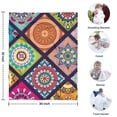 thumbnail image 4 of Multicolor Ethnic Mandala Pattern Blanket,Comfortable Soft Flannel Throw Blanket,All Season,Warm Lightweight Blankets for Sofa Bed Couch Living Room Chair,30"x40", 4 of 4