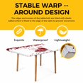 thumbnail image 4 of Valentine's Day Table Cloths for 4 Foot Rectangle Tables, Red Truck Roses Romantic Love Heart Sweet Patio Waterproof Elastic Fitted Tablecloths, Washable Rectangular Table Cover for Camping, 4 of 8