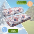 thumbnail image 6 of Yuyamidu 2 PCS Star Golf Cart Seat Covers American Flag Golf Cart Backrest Bottom Seat Cover for Most Golf Carts Club Cars and More 2 Person Seat, 6 of 8
