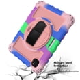 thumbnail image 4 of Allytech iPad Air 5 4 10.9 Case 2022/2020, Heavy Duty Shockproof Kids Case with Pencil Holder Hand Strap Kickstand Shoulder Strap for Apple iPad Air 5th 4th Generation 10.9 Inch -Rainbow/Rosegold, 4 of 6