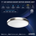 thumbnail image 7 of Luxrite Motion Sensor LED Flush Mount Ceiling Light, 11 Inch, 5CCT 2700K-5000K, 16W, 1200 Lumens, ETL, 7 of 7