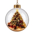 thumbnail image 2 of Glowing Christmas Story Ornament, Light-Up Mini Holiday Scene with Warm LED Light, Festive Keepsake Gift for Home Christmas Party Decoration(Christmas Tree), 2 of 10
