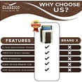 thumbnail image 5 of Clasico Men's RFID Blocking Money Clip Wallet Full Grain Leather Magnetic, Brown, 5 of 6
