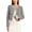Black and White Stripe, variant on Tweed Blazer Jackets for Women with Pockets,Cropped Long Sleeve,Collarless,Crew Neck,Real Pocket,Luxury,Pearl Shape Button Closure