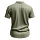 thumbnail image 5 of Blusa y camisa de manga corta con cuello vuelto para hombre, color liso, informal, de verano, de manga corta, con botones y bolsillo, camisa de poliéster para hombre, 5 of 9