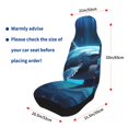 thumbnail image 4 of Sikiie Colorful Ocean Whale Car Seat Protector 2 Pack Car Seat Cushion Mat, Car Seat Covers for SUV, Truck, Van, 4 of 7